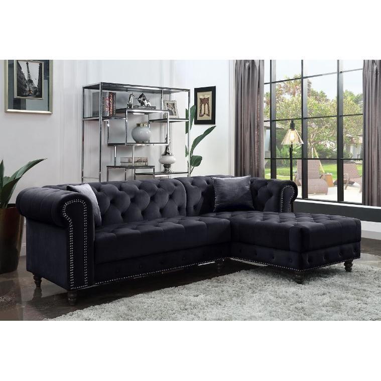 Acme Furniture Adnelis 57320 Sectional Sofa with 2 Pillows
