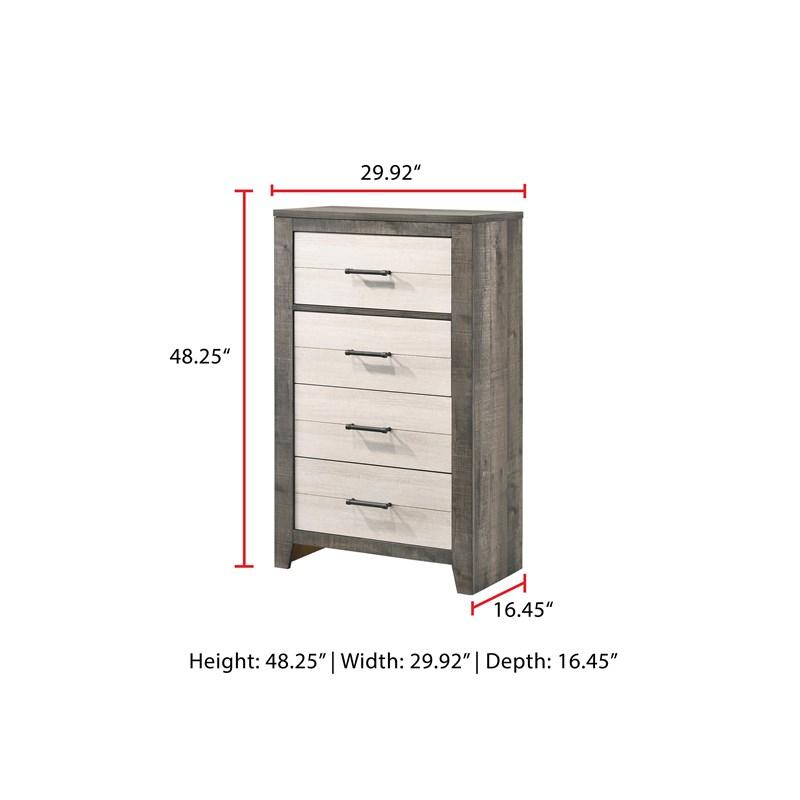 Large Picture of Crown Mark Rhett B8170-4 Drawer Chest