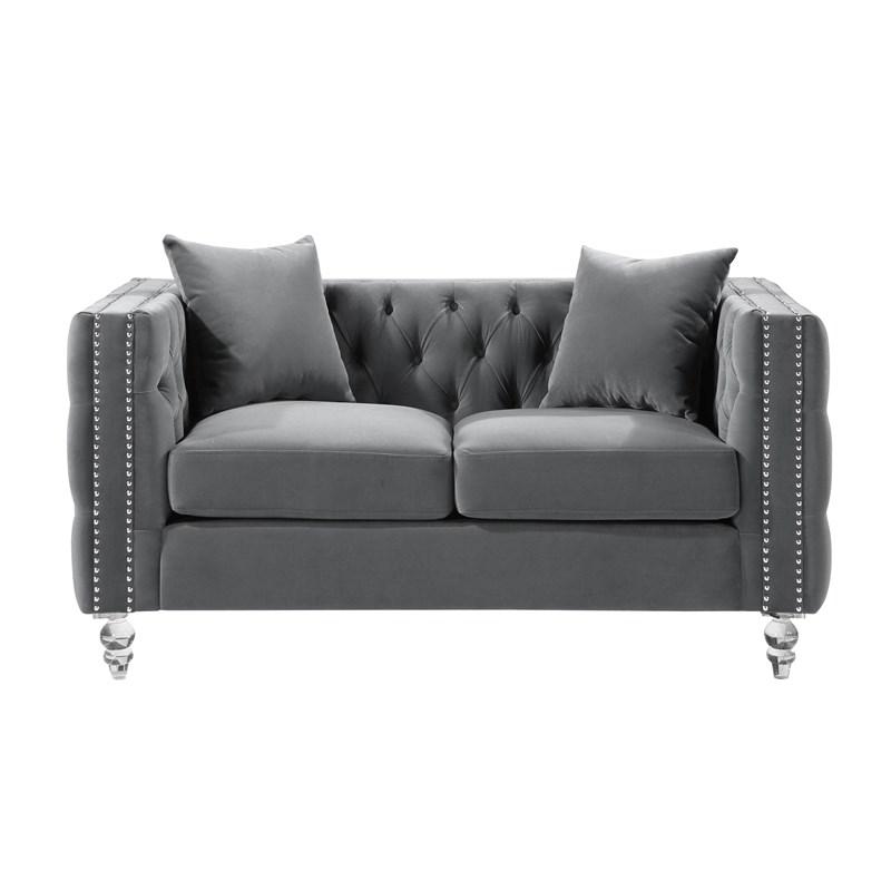 Homelegance Orina 9349GRY-2 Love Seat - Grey