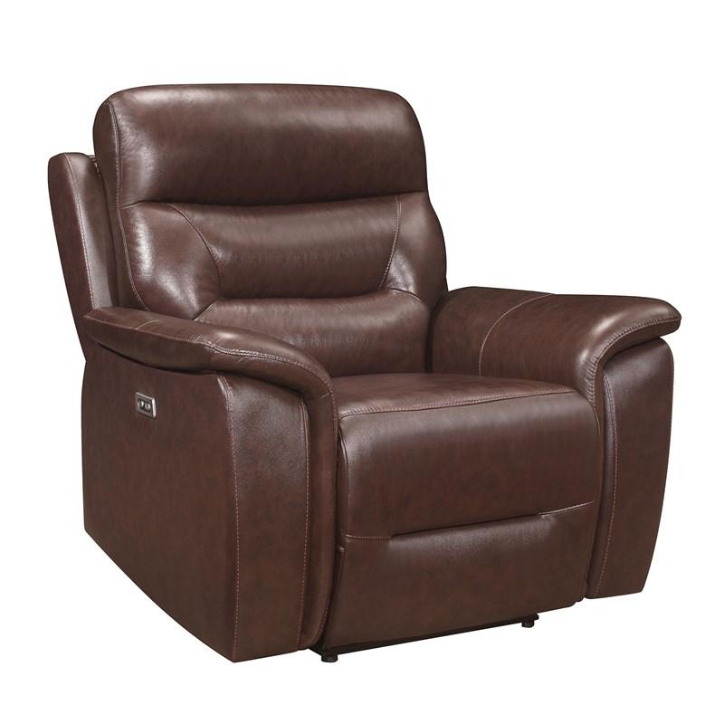 Homelegance Armando 9445BR-1PWH Power Recliner