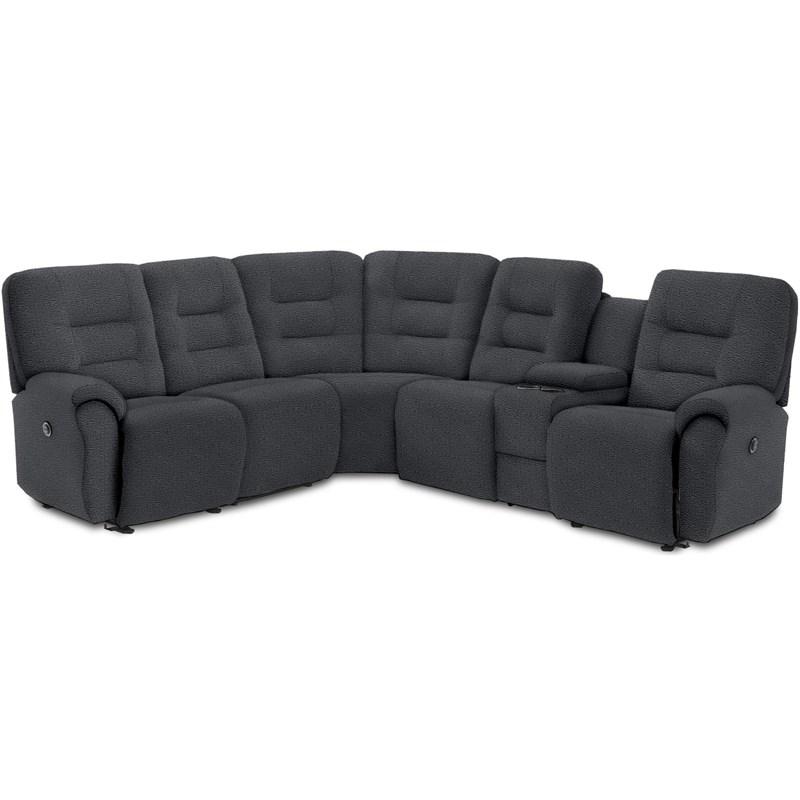 Best Home Furnishings Unity M730R4L Power Reclining Sectional - Charcoal (Sectionals - Power Recline)