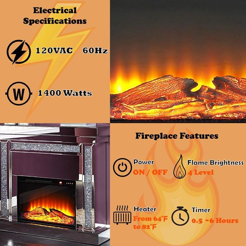 Large Picture of Acme Furniture Noralie 90470 Fireplace