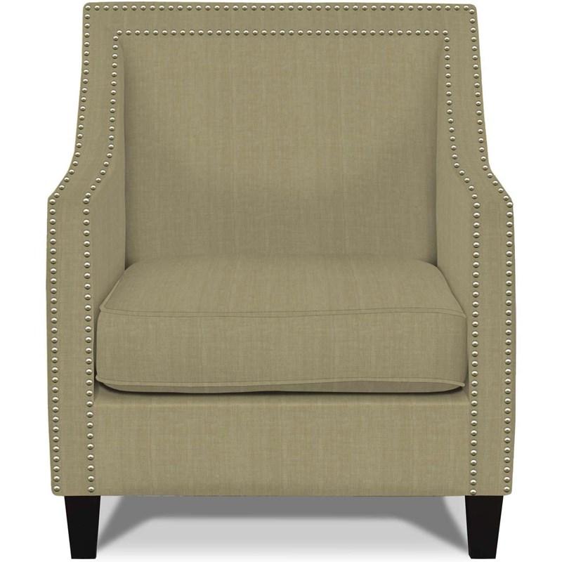 Elements International Erica UER082100CA Chair with Chrome Nails - Heirloom Natural