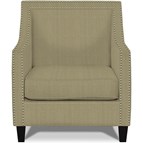 Elements International Erica UER082100CA Chair with Chrome Nails - Heirloom Natural