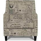 Elements International Erica UER636100CA Chair with Chrome Nails - Script