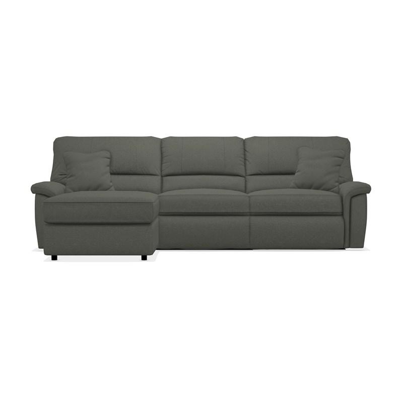 LaZBoy Sectionals Aspen 3 pc Reclining Sectional Charcoal
