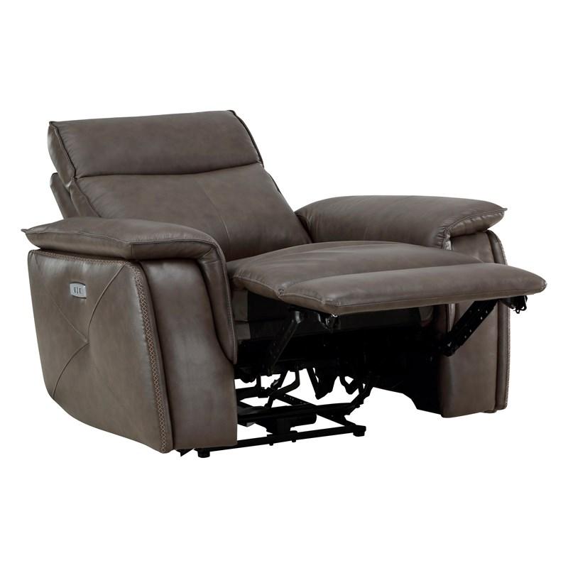 Large Picture of Homelegance Maroni 8259RFDB-1PWH Power Reclining Chair with Power Headrest