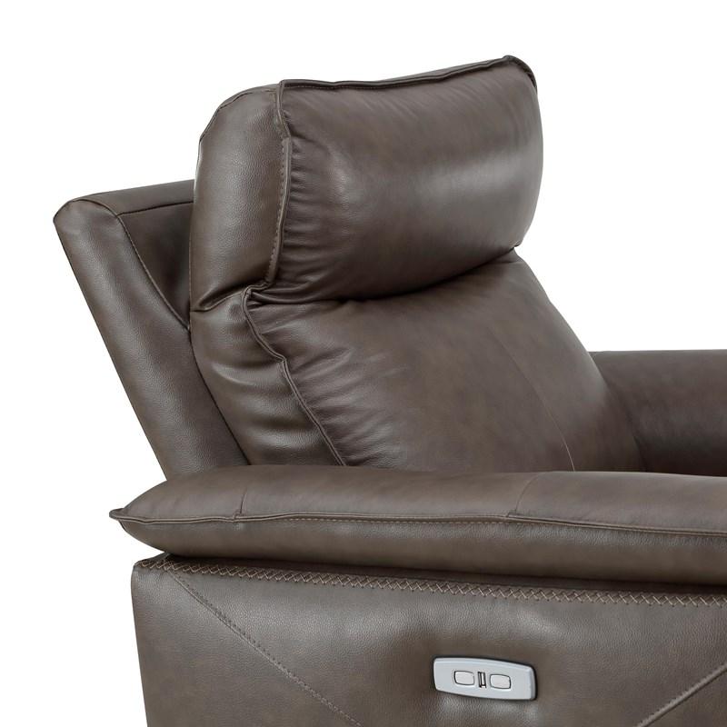 Large Picture of Homelegance Maroni 8259RFDB-1PWH Power Reclining Chair with Power Headrest