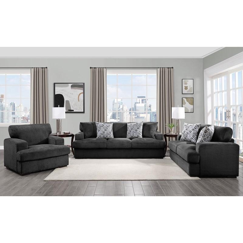 Large Picture of Homelegance Rivermeade 9318CBN-2 Love Seat - Grey