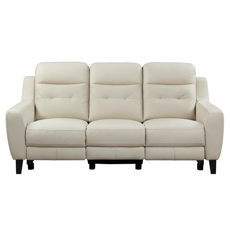 Homelegance Conrad 9337CR-3PW Power Double Reclining Sofa - Cream