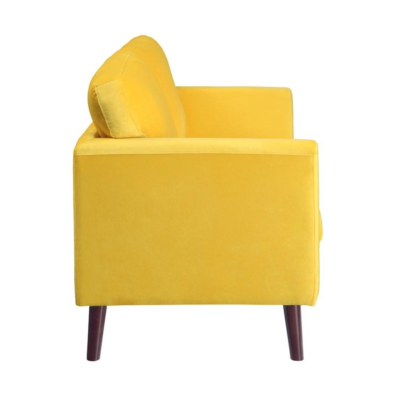 Large Picture of Homelegance Tolley 9338YW-2 Love Seat - Yellow