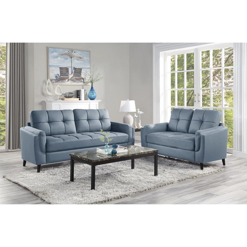 Large Picture of Homelegance Dorelle 9340BU-3 Sofa