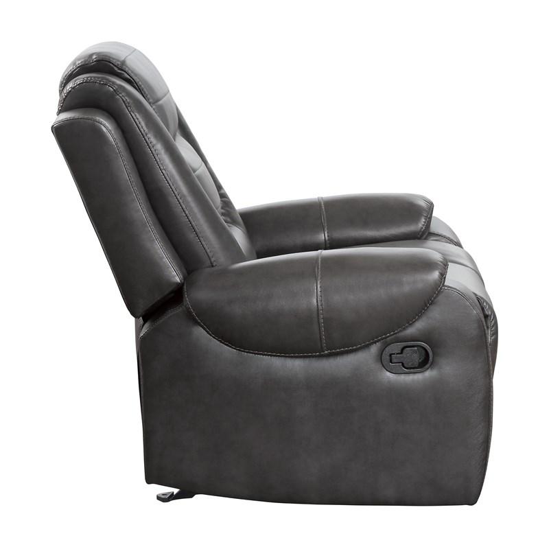 Large Picture of Homelegance Briscoe 9470GY-1 Glider Reclining Chair