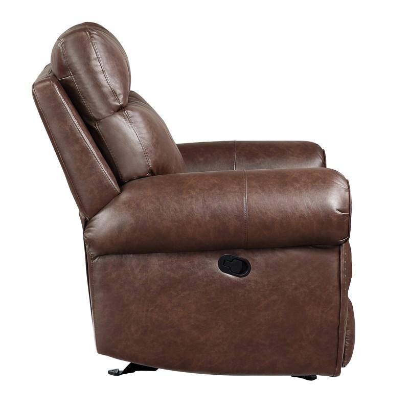 Large Picture of Homelegance Granville 9488BR-1 Glider Reclining Chair