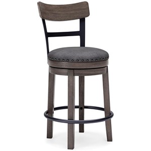 Signature Design by Ashley Caitbrook D388-224 Upholstered Swivel Barstool (Dining Seating - Stools)