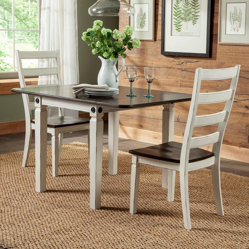 Large Picture of Intercon Furniture Glennwood GW-CH-689-RWC-RTA Chair - White & Charcoal