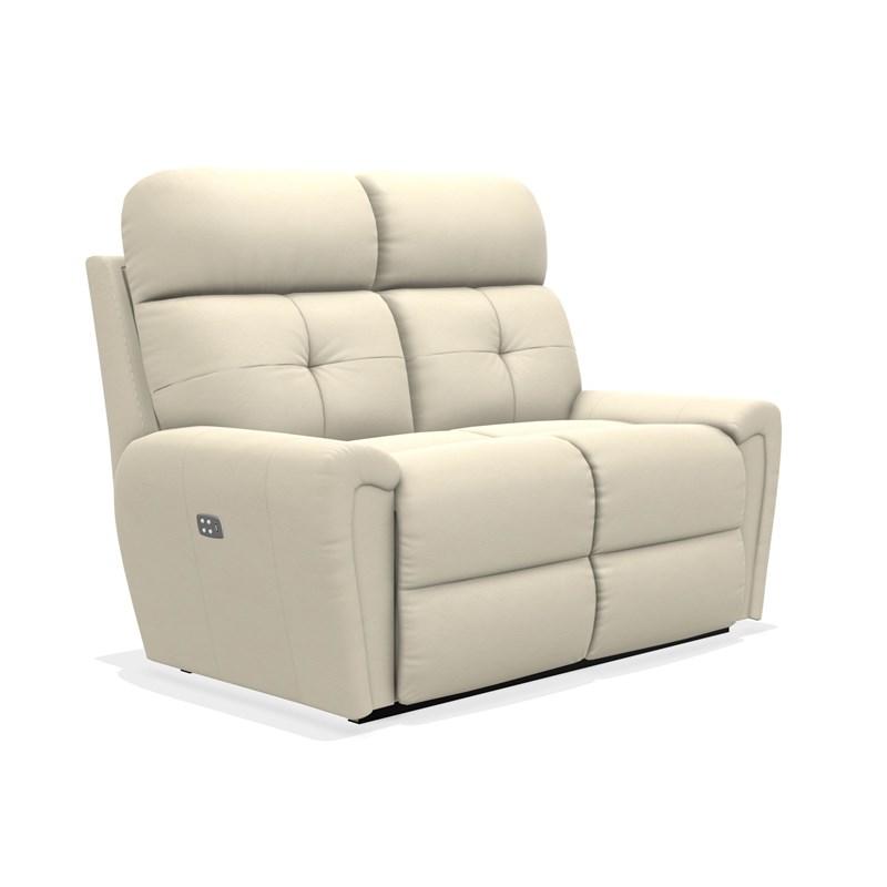 Large Picture of La-Z-Boy Douglas Power Reclining Loveseat with Headrest - Ice