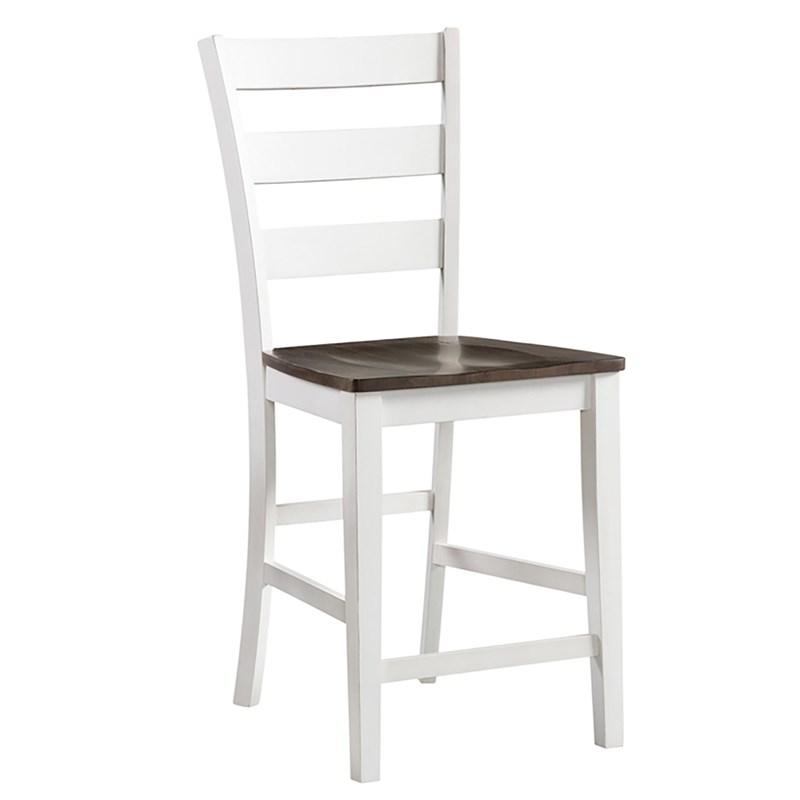 Intercon Furniture Kona KA-BS-669W-GWH-K24 Ladder Stool - Gray & White