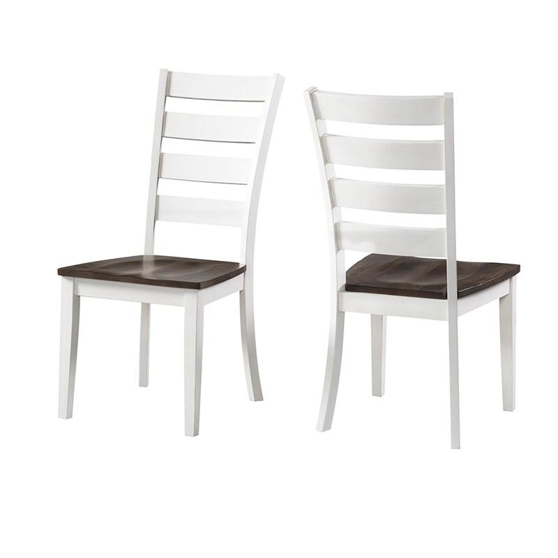 Large Picture of Intercon Furniture Kona KA-CH-669W-GWH-RTA Ladder Chair - Gray & White
