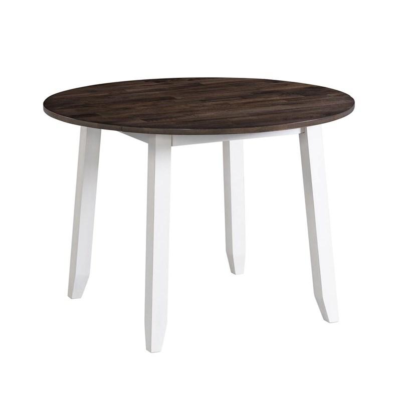 Intercon Furniture Kona KA-TA-4242D-GWH-C Drop Leaf Table - Gray & White