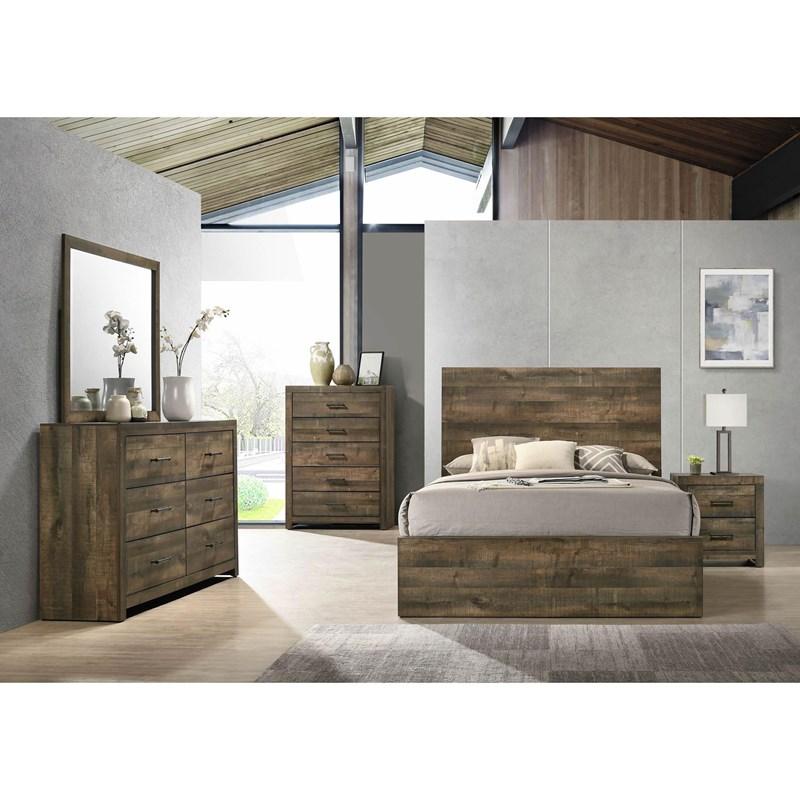 Large Picture of Elements International Bailey BY500KB King Panel Bed
