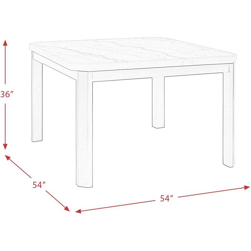 Large Picture of Elements International Francesca CFC300CTTC Counter Height Dining Table - Grey