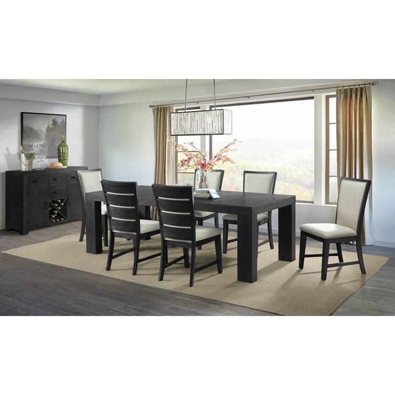 Large Picture of Elements International Grady DGD818DTB Dining Table - Black