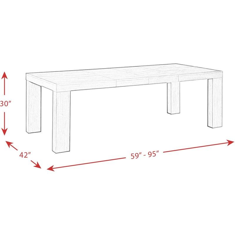 Large Picture of Elements International Grady DGD818DTB Dining Table - Black