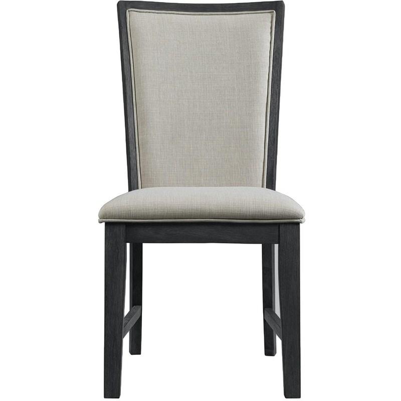 Large Picture of Elements International Grady DGD850SBC Slat Back Side Chair - Black