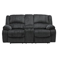 Signature Design by Ashley Draycoll 7650494C Double Reclining Loveseat with Console (Loveseats - Reclining)