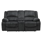 Signature Design by Ashley Draycoll 7650496C Double Reclining Power Loveseat with Console