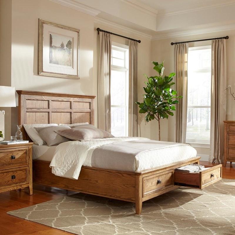 Large Picture of Intercon Furniture Alta AL-BR-5350CS-BAS-C California King Storage Bed - Brushed Ash