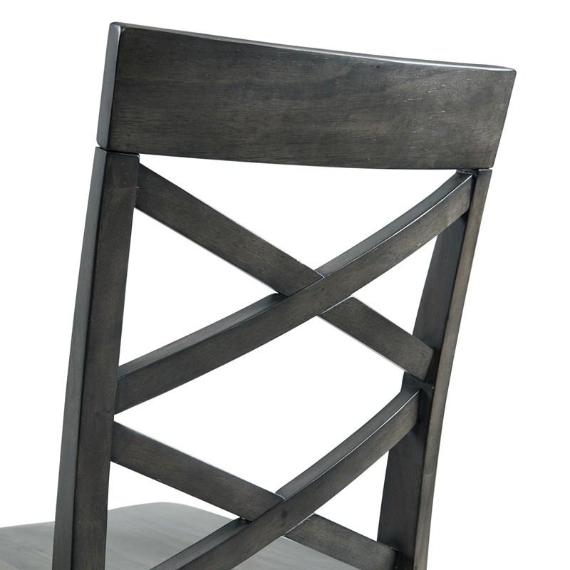 Large Picture of Elements International Renegade DRN3006CS 6 pc Counter Height Dining Set - Grey