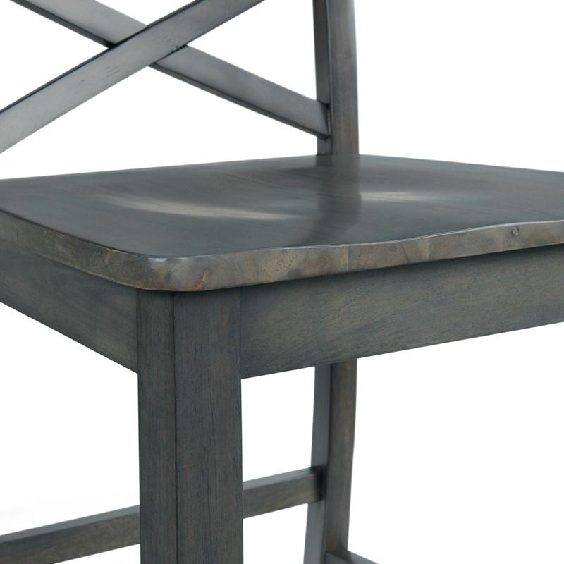 Large Picture of Elements International Renegade DRN3006CS 6 pc Counter Height Dining Set - Grey
