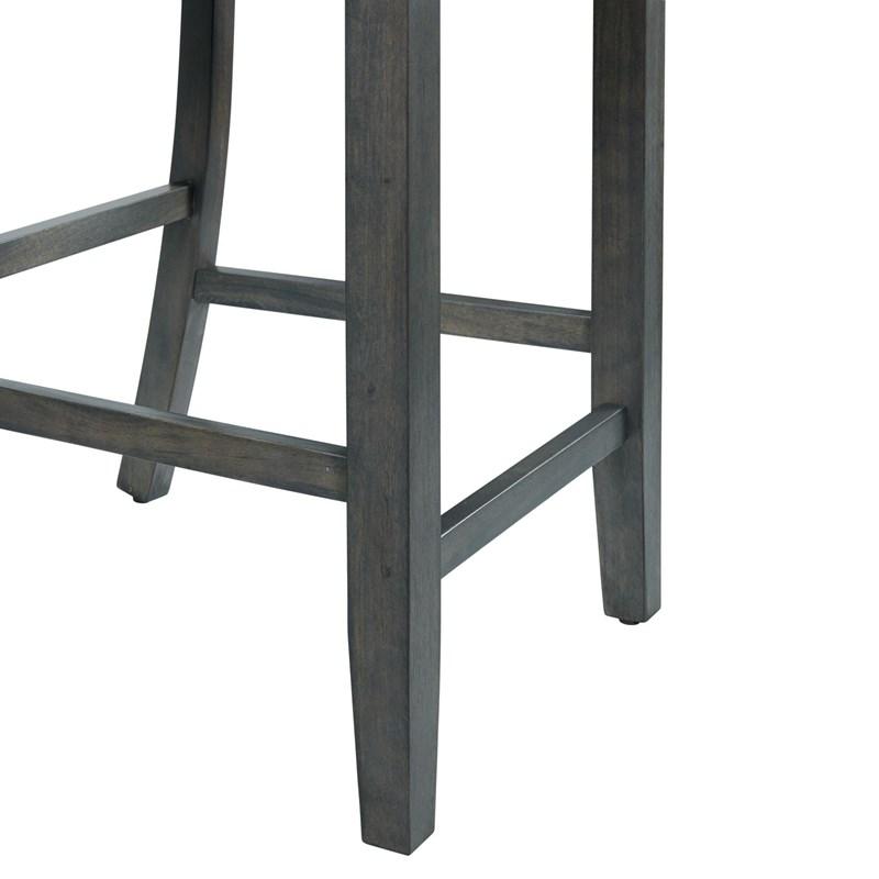 Large Picture of Elements International Renegade DRN3006CS 6 pc Counter Height Dining Set - Grey