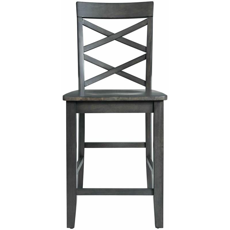 Large Picture of Elements International Renegade DRN3006CS 6 pc Counter Height Dining Set - Grey