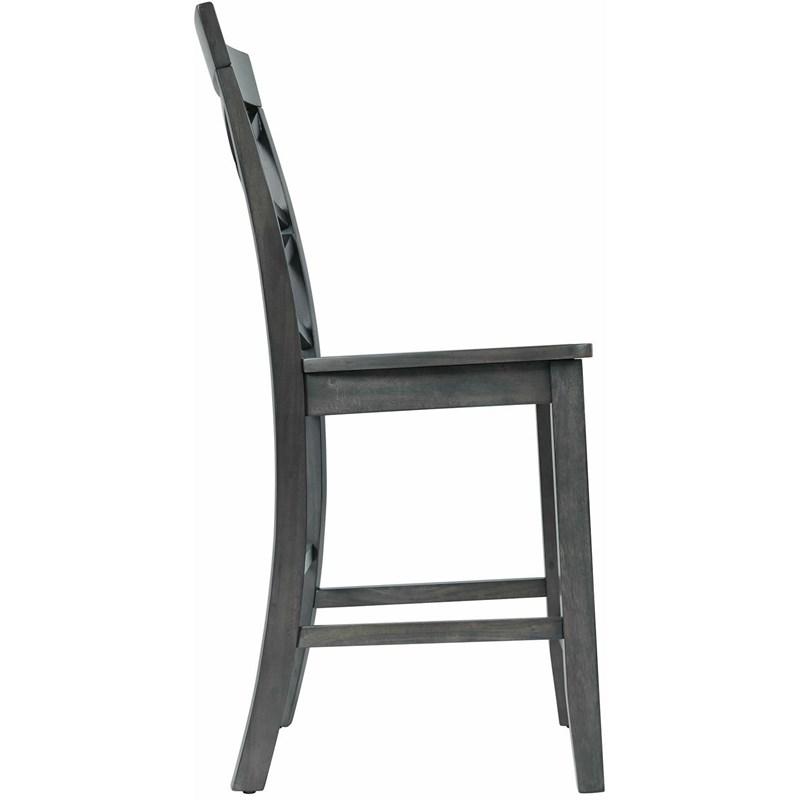 Large Picture of Elements International Renegade DRN3006CS 6 pc Counter Height Dining Set - Grey