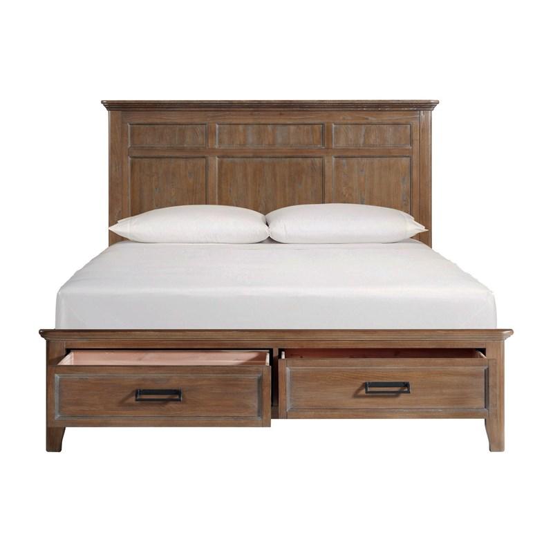 Large Picture of Intercon Furniture Alta AL-BR-5350QS-HVT-C Queen Storage Bed - Harvest