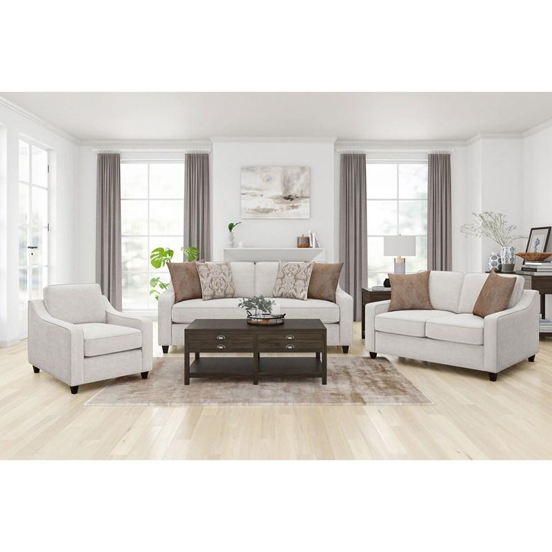Large Picture of Coaster Furniture Christine 552061 Upholstered Sloped Arm Sofa - Beige