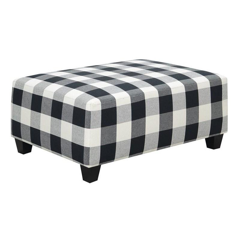 Emerald Home Furnishings Darcey U3471-22-09 Cocktail Ottoman - Plaid