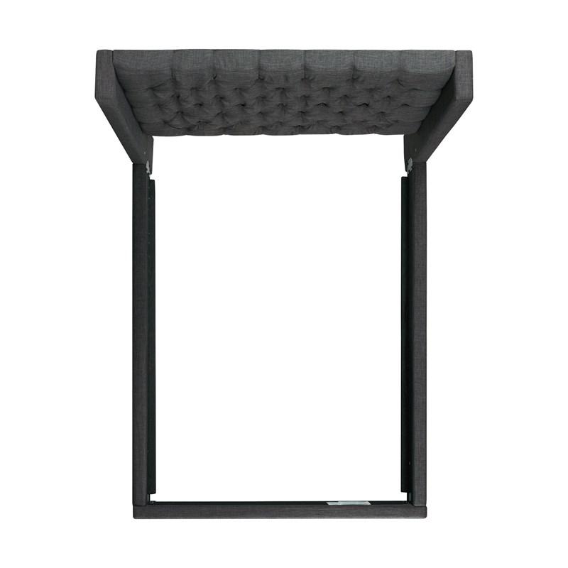 Large Picture of Elements International Morrow UMW090QB Queen Upholstered Bed - Charcoal