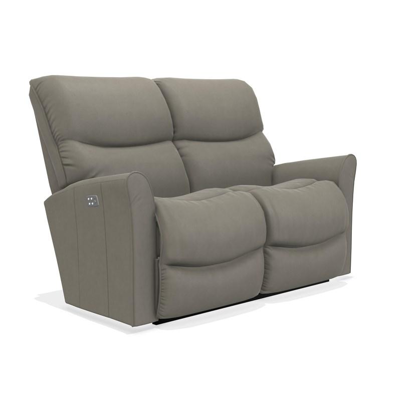 Large Picture of La-Z-Boy Rowan Power-Recline-XRw Full Reclining Loveseat - Slate