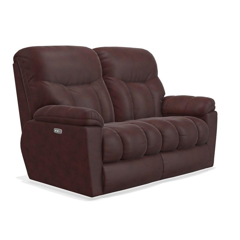 Large Picture of La-Z-Boy Morrison PowerRecline La-Z-Time® Full Reclining Loveseat - Burgundy