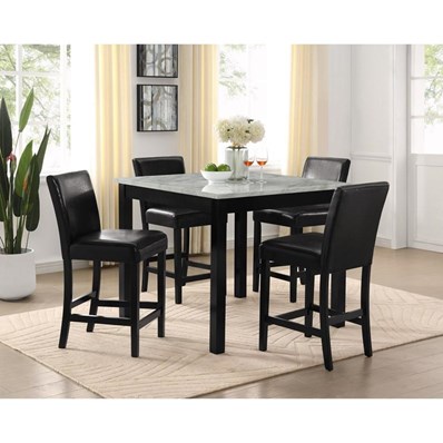 Crown Mark Lennon 1715SET-PU 5 pc Dinette - Black