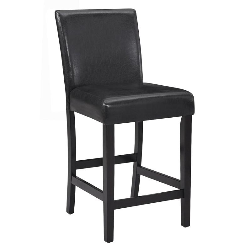 Large Picture of Crown Mark Lennon 1715SET-PU 5 pc Dinette - Black
