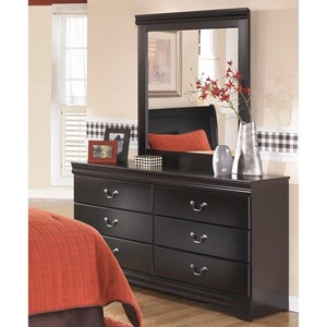 Signature Design by Ashley Huey Vineyard B128B1 Dresser and Mirror (Dressers - 6 Drawers)
