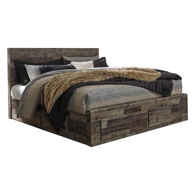 Benchcraft Derekson B200B18 Queen Panel Bed with 4 Storage Drawers