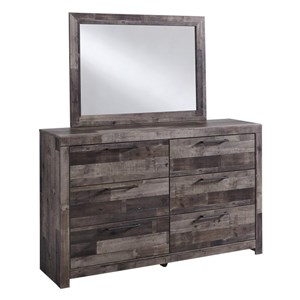 Benchcraft Derekson B200B1 Dresser and Mirror (Dressers - 6 Drawers)