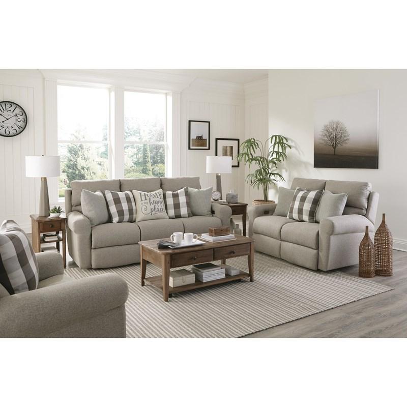 Large Picture of Catnapper Westport 61212 Power Reclining Loveseat - Metal