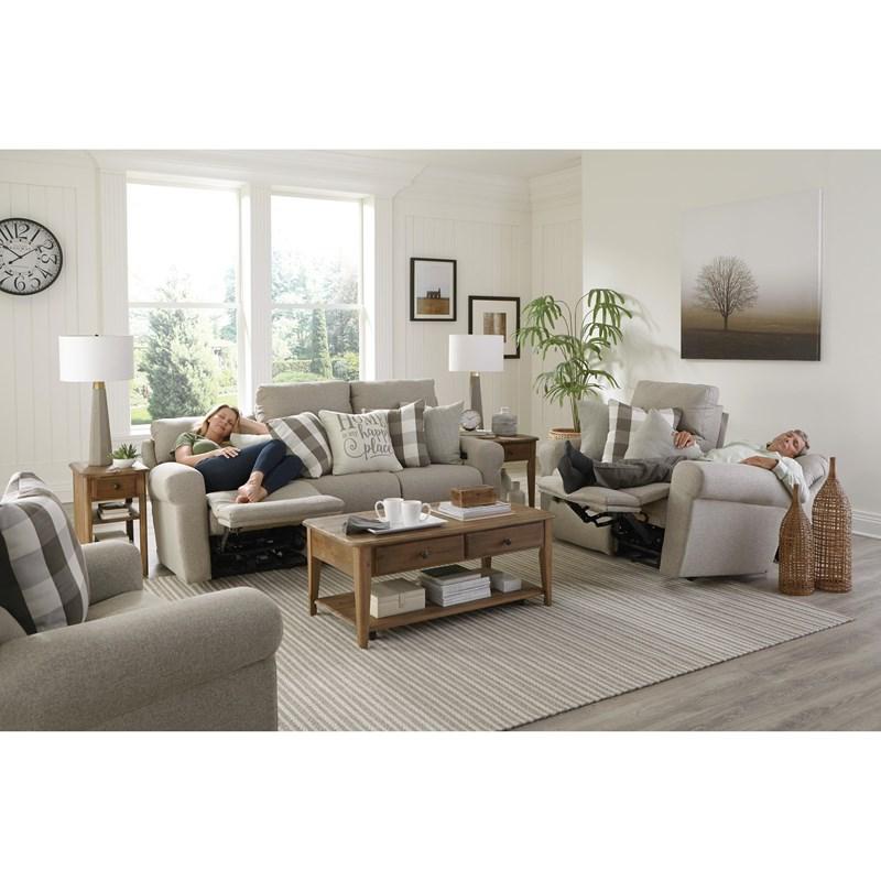 Large Picture of Catnapper Westport 61212 Power Reclining Loveseat - Metal